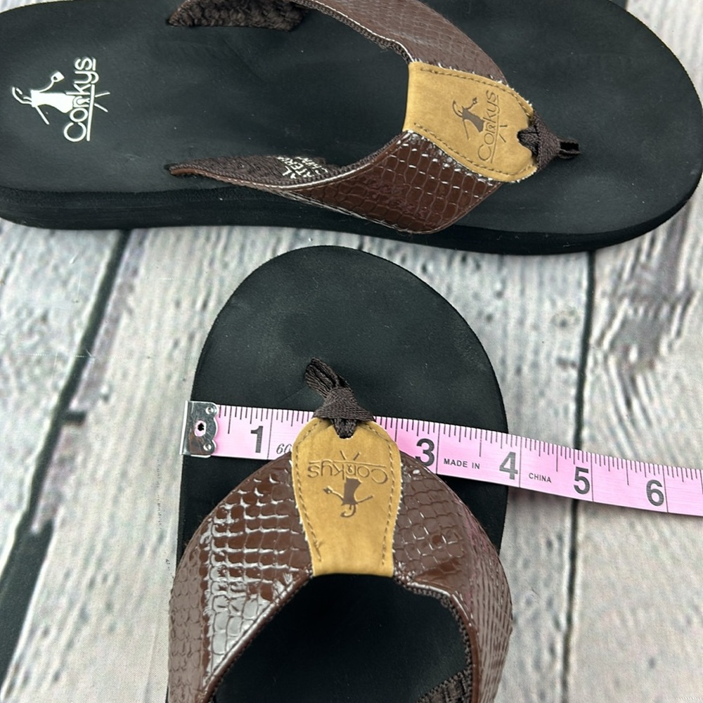 CORKYS ROYAL Brown Thong Slip On Soft Flip Flop Sandals - Picture 10 of 17